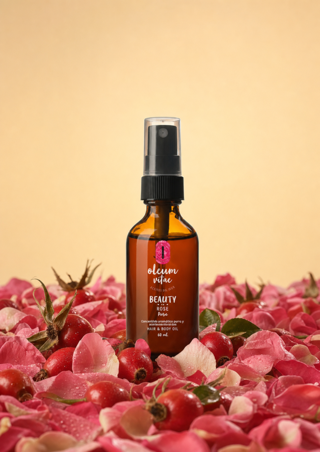 Aceite para Cabello y Cuerpo Rosa
