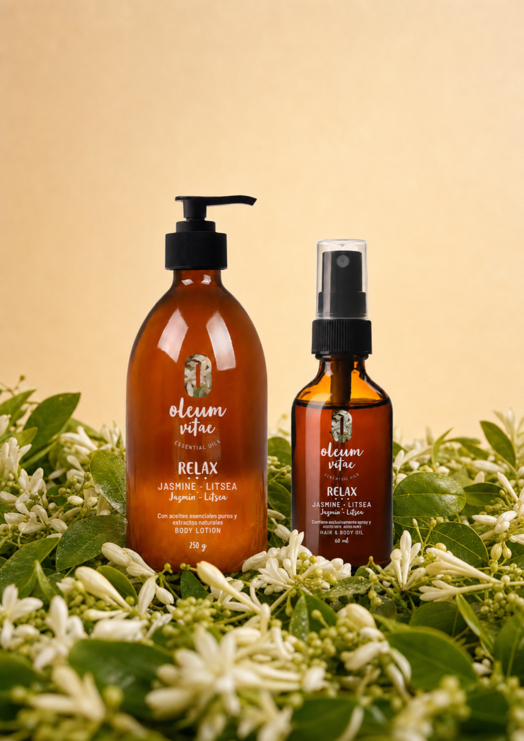 Duo Hidratación Hair and Body Oil y Body Lotion Bright Jasmine