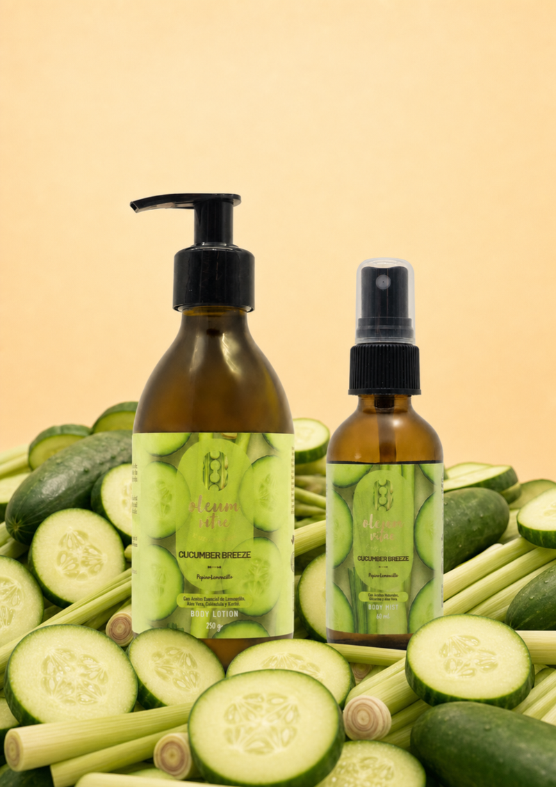 Duo Hidratación Hair and Body Oil y Body Lotion Cucumber Breeze