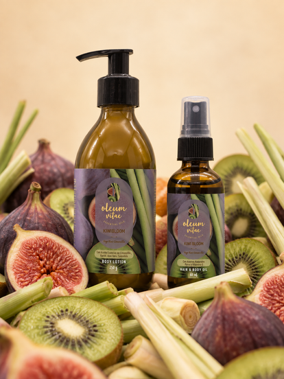 Duo hidratación Hair and Body Oil y Body Lotion Kiwi Bloom
