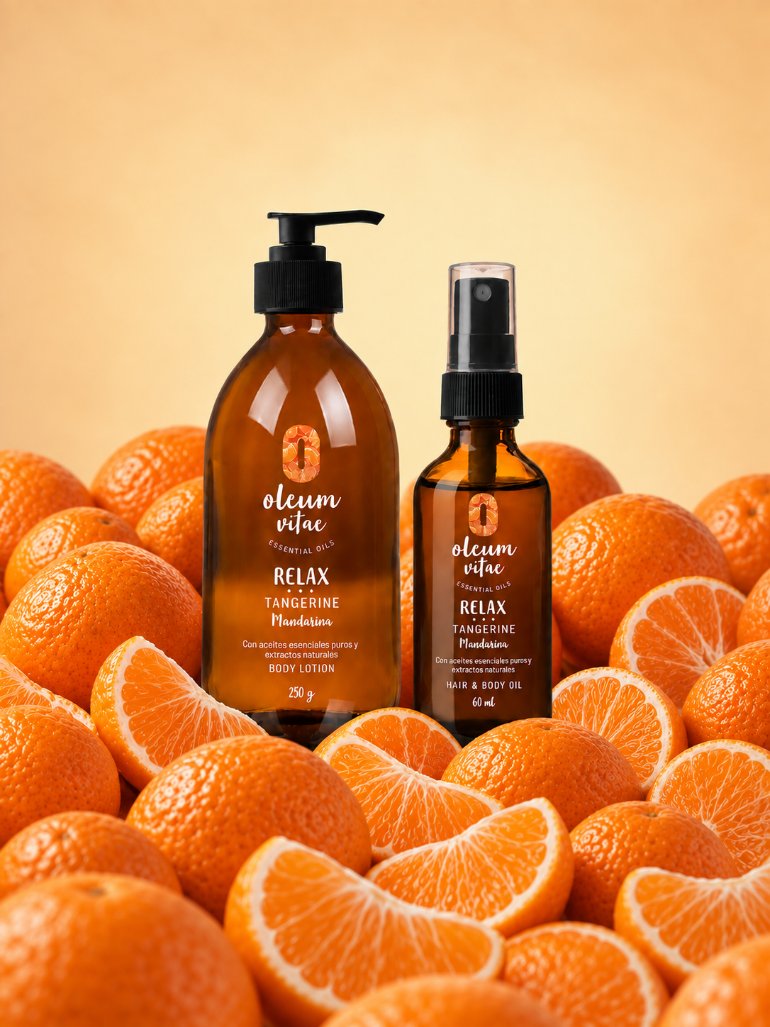 Duo Hidratación Hair and Body Oil y Body Lotion Mandarina