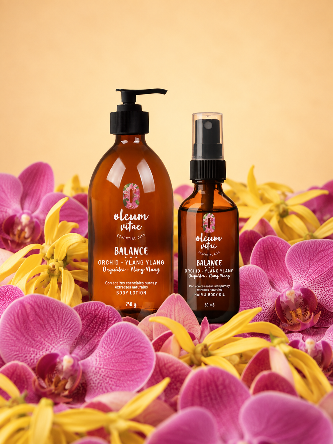 Duo Hidratación Hair and Body Oil y Body Lotion Sensual Orchid