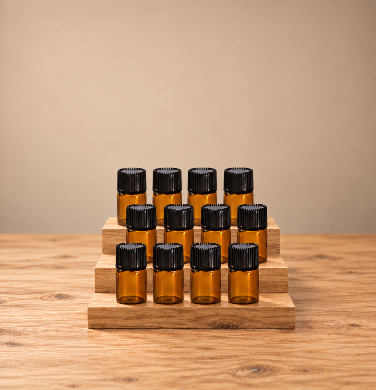 Frasco 2ml Vidrio Ámbar Con Inserto Cuentagotas 12 Piezas
