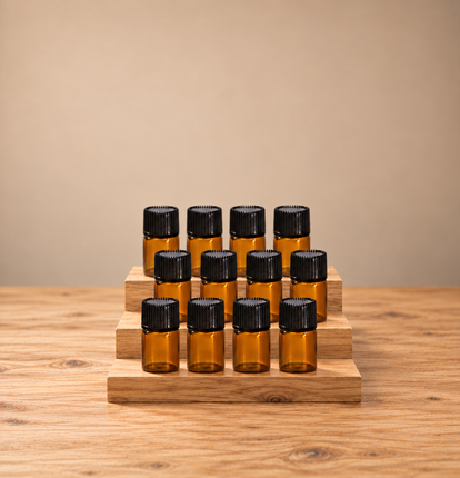 Frasco 2ml Vidrio Ámbar Con Inserto Cuentagotas 12 Piezas