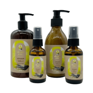 Kit de Skincare con aceite esencial de Geranio Vainilla